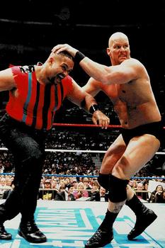 1999 Comic Images WWF Wrestlemania Live Photocards #20 Stone Cold Steve Austin / Savio Vega Front