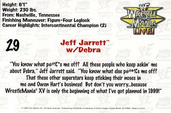 1999 Comic Images WWF Wrestlemania Live Photocards #29 Jeff Jarrett w/Debra Back