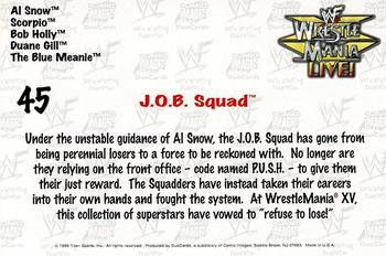 1999 Comic Images WWF Wrestlemania Live Photocards #45 J.O.B. Squad Back