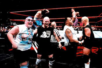 1999 Comic Images WWF Wrestlemania Live Photocards #45 J.O.B. Squad Front