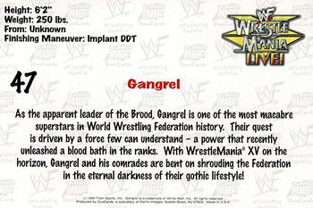 1999 Comic Images WWF Wrestlemania Live Photocards #47 Gangrel Back