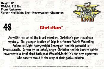 1999 Comic Images WWF Wrestlemania Live Photocards #48 Christian Back