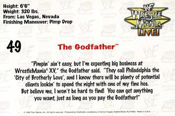 1999 Comic Images WWF Wrestlemania Live Photocards #49 The Godfather Back