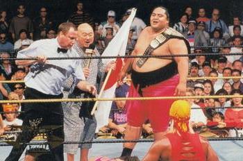 1999 Comic Images WWF Wrestlemania Live Photocards - Gold Foil #3 Yokozuna Front