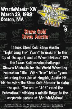 1999 Comic Images WWF Wrestlemania Live Photocards - Gold Foil #6 Steve Austin Back