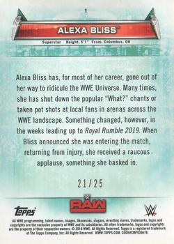 2019 Topps WWE Women's Division - Blue #1 Alexa Bliss Back