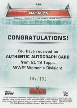 2019 Topps WWE Women's Division - Autographs #A-NT Natalya Back