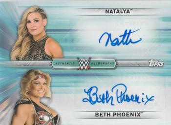 2019 Topps WWE Women's Division - Dual Autographs #DA-DD Beth Phoenix / Natalya Front