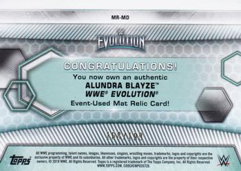 2019 Topps WWE Women's Division - Mat Relic #MR-MD Alundra Blayze Back