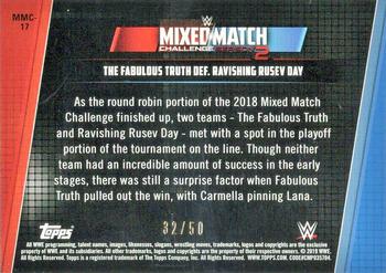 2019 Topps WWE Women's Division - Mixed Match Challenge Season 2 Orange #MMC-17 The Fabulous Truth def. Ravishing Rusev Day Back