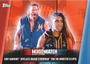 2019 Topps WWE Women's Division - Mixed Match Challenge Season 2 Orange #MMC-18 Curt Hawkins Replaces Braun Strowman for The Monster Eclipse Front