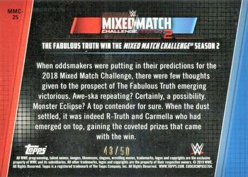 2019 Topps WWE Women's Division - Mixed Match Challenge Season 2 Orange #MMC-25 The Fabulous Truth Win the Mixed Match Challenge Season 2 Back