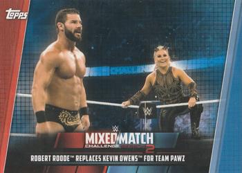 2019 Topps WWE Women's Division - Mixed Match Challenge Season 2 Blue #MMC-14 Robert Roode Replaces Kevin Owens for Team Pawz Front