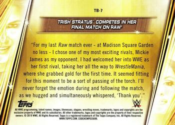 2019 Topps WWE Women's Division - Team Bestie Tribute #TB-7 Trish Stratus Competes in Her Final Match on Raw Back