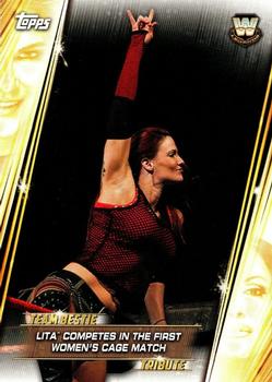 2019 Topps WWE Women's Division - Team Bestie Tribute #TB-15 Lita Competes in the First Women's Cage Match Front