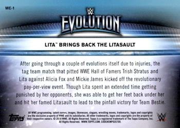 2019 Topps WWE Women's Division - Evolution #WE-1 Lita Brings Back the Litasault Back
