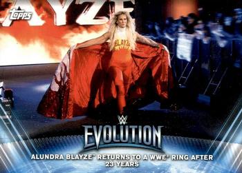 2019 Topps WWE Women's Division - Evolution #WE-2 Alundra Blayze Returns to a WWE Ring After 23 Years Front