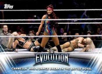 2019 Topps WWE Women's Division - Evolution #WE-4 Carmella Has a Dance Break in the Battle Royal Front
