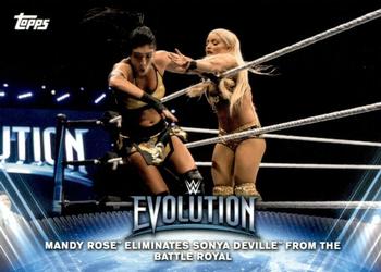 2019 Topps WWE Women's Division - Evolution #WE-5 Mandy Rose Eliminates Sonya Deville from the Battle Royal Front