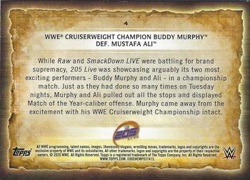 2020 Topps Road to WrestleMania #4 WWE Cruiserweight Champion Buddy Murphy Def. Mustafa Ali Back