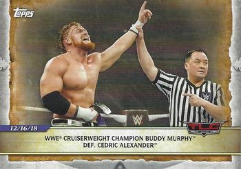 2020 Topps Road to WrestleMania #5 WWE Cruiserweight Champion Buddy Murphy Def. Cedric Alexander Front