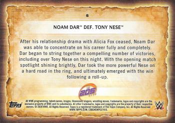 2020 Topps Road to WrestleMania #6 Noam Dar Def. Tony Nese Back