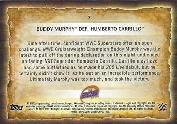 2020 Topps Road to WrestleMania #7 Buddy Murphy Def. Humberto Carrillo Back