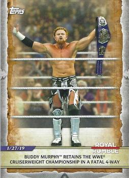 2020 Topps Road to WrestleMania #8 Buddy Murphy Retains the WWE Cruiserweight Championship in a Fatal 4-Way Front