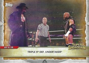 2020 Topps Road to WrestleMania #21 Triple H Def. Undertaker Front