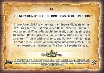 2020 Topps Road to WrestleMania #25 D-Generation X Def. The Brothers of Destruction Back