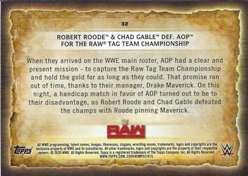 2020 Topps Road to WrestleMania #32 Robert Roode & Chad Gable Def. AOP for the Raw Tag Team Championship Back