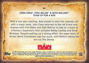2020 Topps Road to WrestleMania #34 John Cena, Finn Balor & Seth Rollins Team Up for a Win Back
