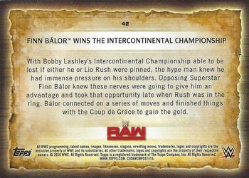 2020 Topps Road to WrestleMania #42 Finn Balor Wins the Intercontinental Championship Back