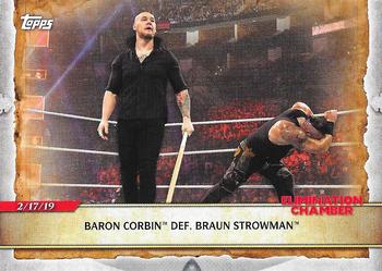2020 Topps Road to WrestleMania #43 Baron Corbin Def. Braun Strowman Front