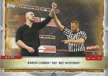 2020 Topps Road to WrestleMania #51 Baron Corbin Def. Rey Mysterio Front