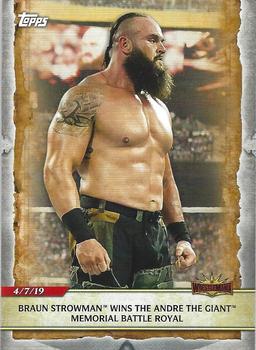 2020 Topps Road to WrestleMania #53 Braun Strowman Wins the Andre the Giant Memorial Battle Royal Front