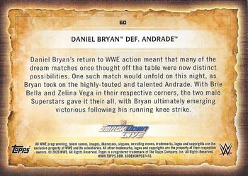2020 Topps Road to WrestleMania #60 Daniel Bryan Def. Andrade Back