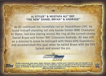 2020 Topps Road to WrestleMania #75 AJ Styles & Mustafa Ali Def. 