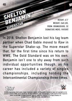 2019 Topps WWE SmackDown Live - Green #48 Shelton Benjamin Back