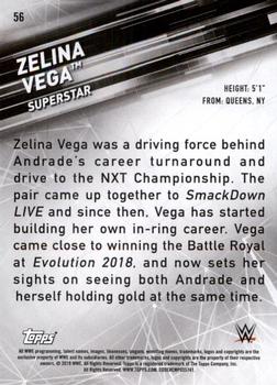 2019 Topps WWE SmackDown Live - Green #56 Zelina Vega Back