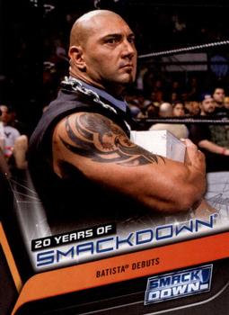 2019 Topps WWE SmackDown Live - 20 Years of SmackDown #SD-6 Batista Debuts Front