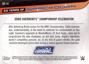 2019 Topps WWE SmackDown Live - 20 Years of SmackDown #SD-14 Eddie Guerrero's Championship Celebration Back