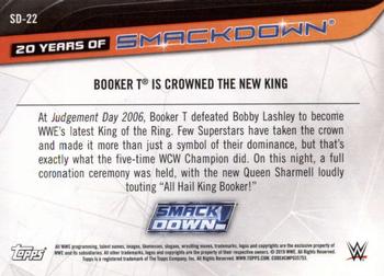 2019 Topps WWE SmackDown Live - 20 Years of SmackDown #SD-22 Booker T is Crowned the New King Back