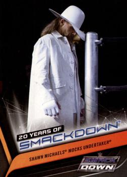 2019 Topps WWE SmackDown Live - 20 Years of SmackDown #SD-23 Shawn Michaels Mocks Undertaker Front