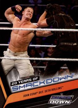 2019 Topps WWE SmackDown Live - 20 Years of SmackDown #SD-31 John Cena def. Seth Rollins Front