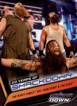 2019 Topps WWE SmackDown Live - 20 Years of SmackDown #SD-34 The Wyatt Family def. John Cena & The Usos Front