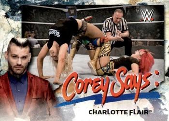 2019 Topps WWE SmackDown Live - Corey Says: #CG-6 Charlotte Flair Front