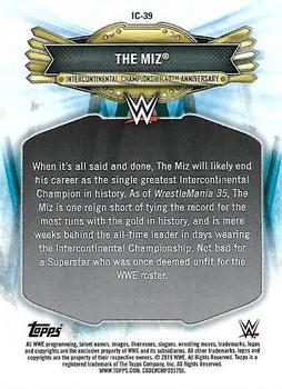 2019 Topps WWE SmackDown Live - Intercontinental Championship 40th Anniversary Continuation #IC-39 The Miz Back