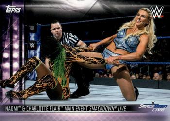 2019 Topps WWE SmackDown Live - Women's Revolution #DR-33 Naomi & Charlotte Flair Main Event Smackdown Live Front