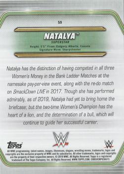 2019 Topps WWE Money in the Bank - Blue #59 Natalya Back